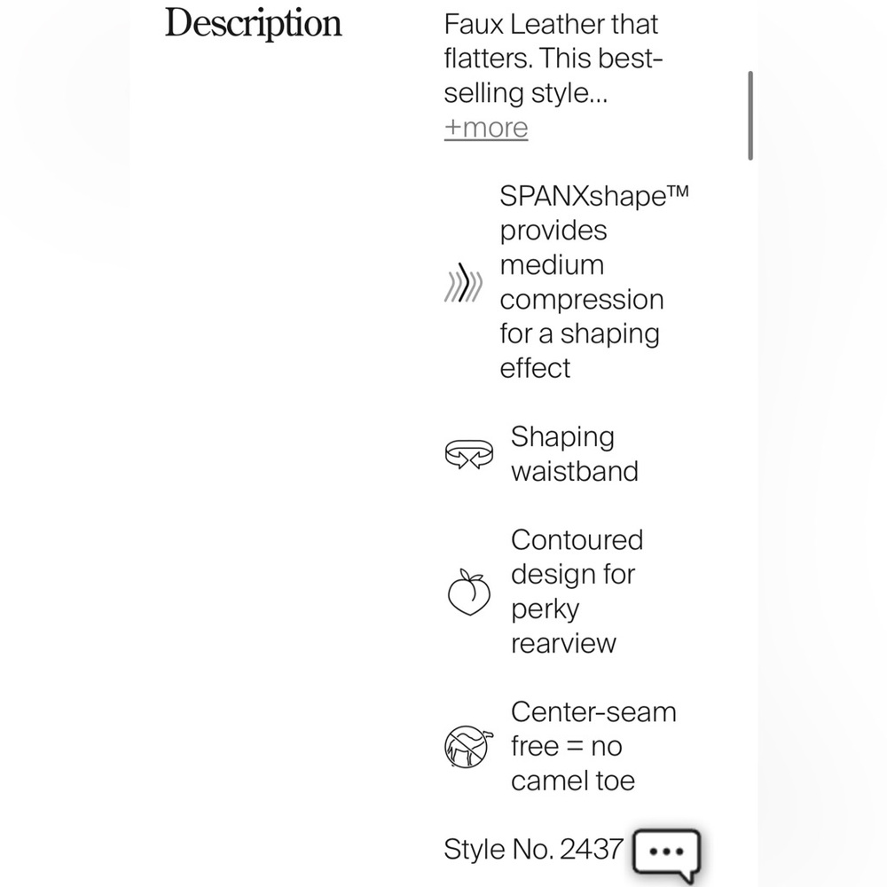 SPANX Black faux, leather leggings - Picture 13 of 16